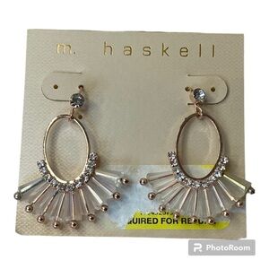 M. Haskell Rose Gold Plated Earrings NWT